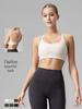 Women's Cross-Back Sports Bra: Sexy, Stylish Design for Pilates, Fitness, and Yoga, with Fixed Cups and Thin Straps for Outdoor Wear.