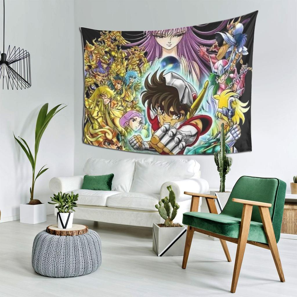 Die Seiya Knights Merch Wandteppich Dekoration Kunst Ästhetische Wandteppiche für Wohnzimmer Schlafzimmer Zuhause Wandtuch Wandbehang