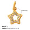 Yori 2Pcs Stainless Steel Gold Color PVD Plated Pendant for DIY Necklace Bracelet Earring Jewelry Making Accessories