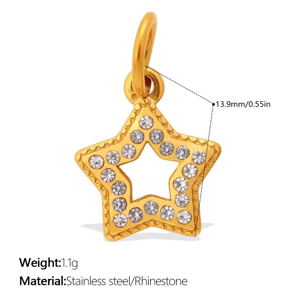 Yori 2Pcs Stainless Steel Gold Color PVD Plated Pendant for DIY Necklace Bracelet Earring Jewelry Making Accessories