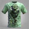 New Halloween Pumpkin Print Men's T Shirt Personality Hip Hop Trend Short Sleeve T-Shirts Y2k Clothes Casual Funny Terror Tops