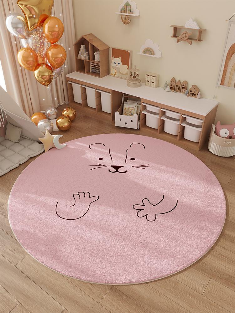Household Winter New Children's Room Carpet Bedroom Bedside Rug Waterproof Swivel Chair Floor Cushion Home Decor