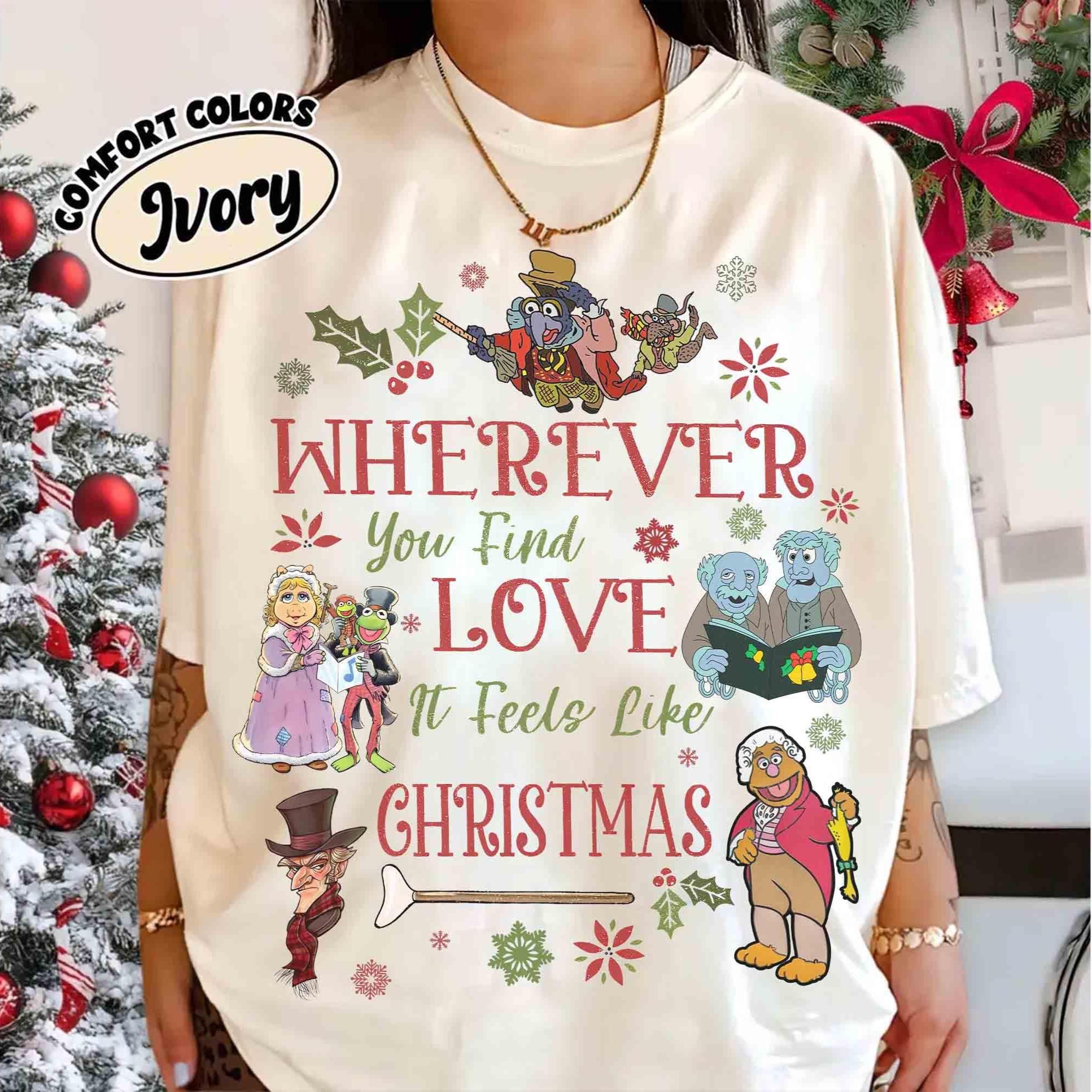 Retro Doll Christmas Carol Group Shirt Four Seasons Neutral Pure Cotton Casual Fashion Tshirt S