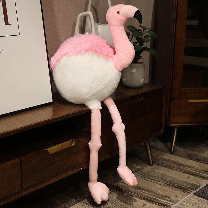 Cute Simulation Round Flamingo Doll Plush Toy Crocodile Doll Children'S Company Soothing Pillow Rag Doll