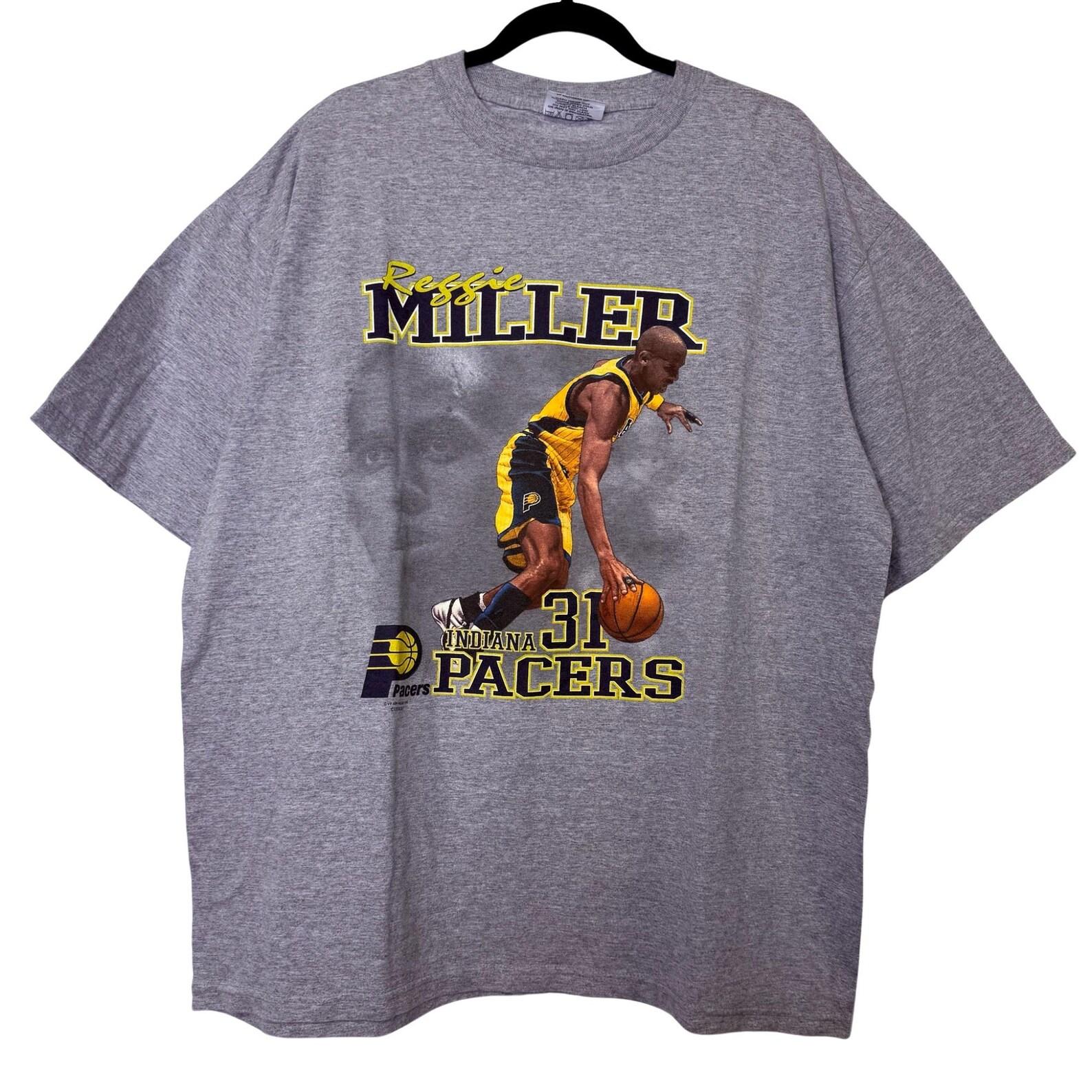 90s Reggie Miller Indiana Pacers T shirt Sz XL (B2331) 4XL