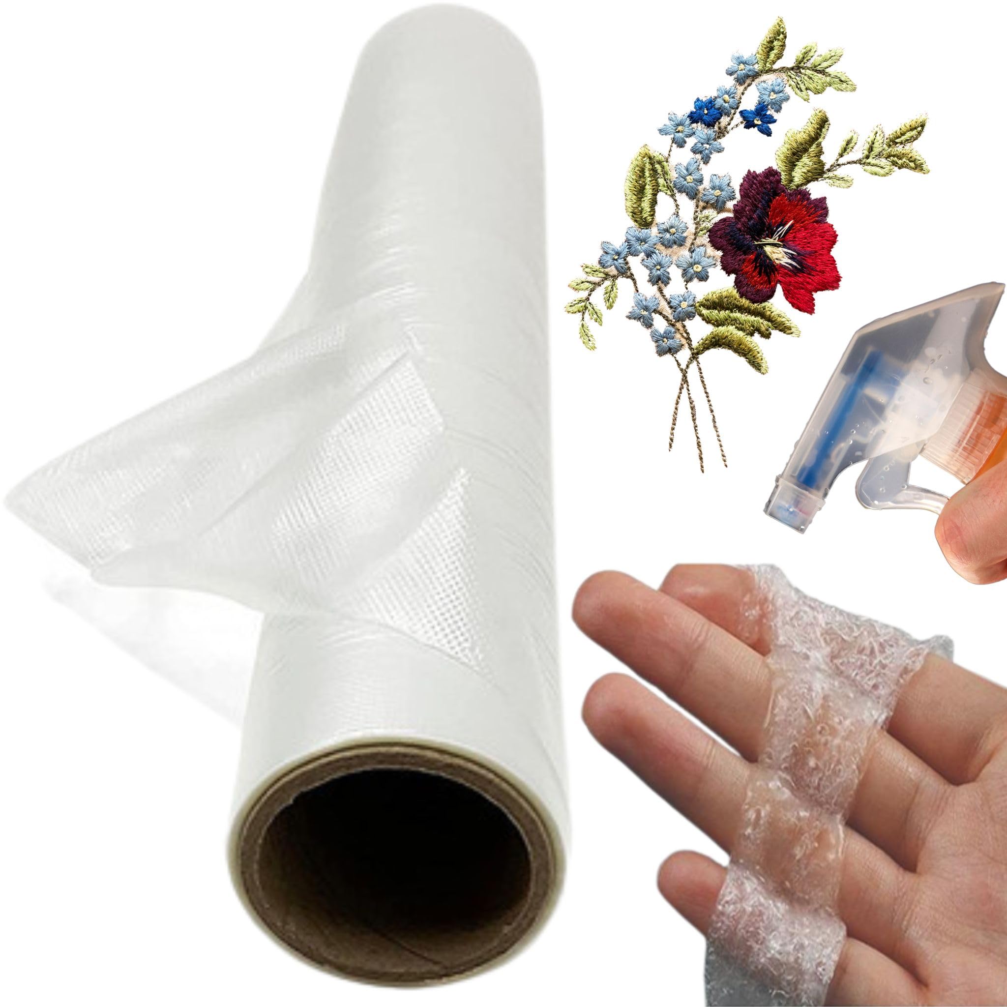 

Embroidery Interfacing for Sewing Machines and Hand 25cm Wide x 27m Long bath&bath Sheet, Water-Soluble Sewing, TR1243, белый