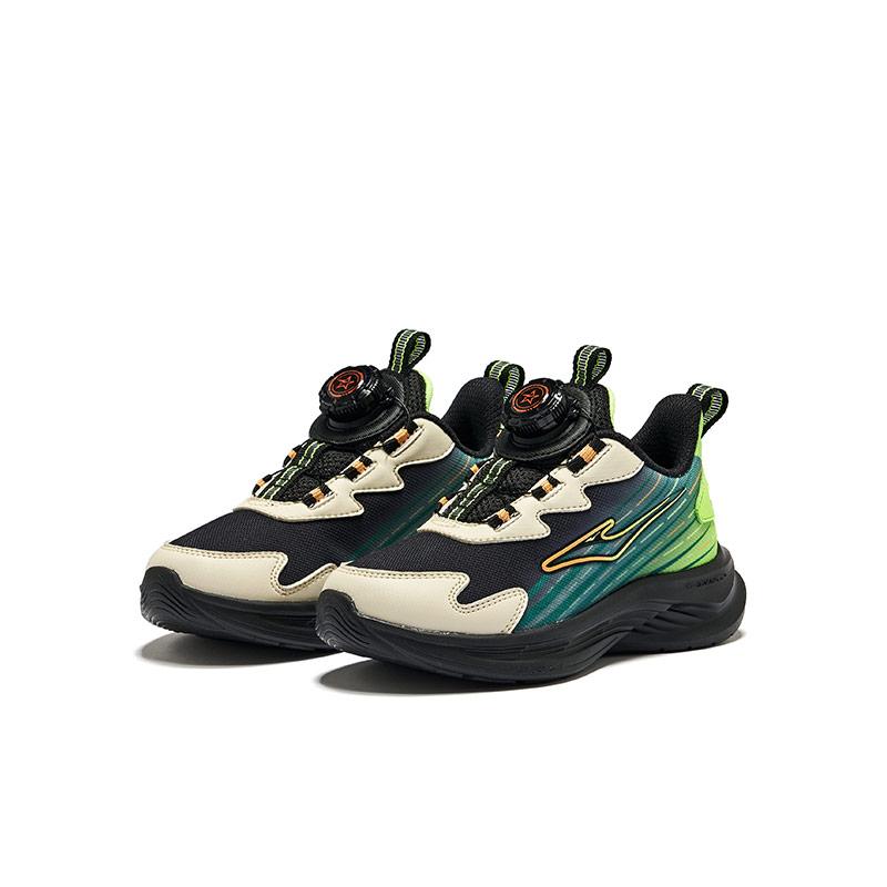 Erke Durable Thick Sole Shock Absorbing Knob Childrens Running Shoes Kids sneaker Black Fluorescent-Digital-Green 65124303059-003