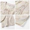 Popular new Chinese style flower branch printing disc button human silk shirt light luxury loose trousers set M1171