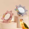 Colorful Ball Bird Mirror Perch Spinning Puzzle Parrot Spinning Wheels  Cage Accessories
