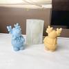 Sturdy Food Grade Silicone Candle Making Mould With Christmas Tree and Reindeer Designs
