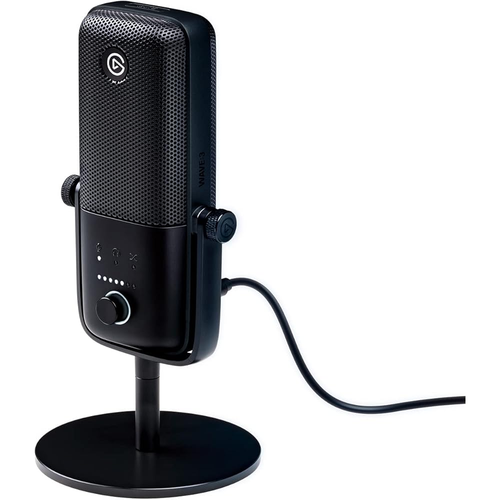

Elgato Wave:3 Premium USB Condenser Microphone Black Plug & Play for Streaming Podcasting Gaming