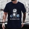 The Struggle Is Real Panda Weightlifting Graphic T Shirt Man Clothes Tops Short Sleeve Men's Brand T-shirt Gym Men's O-neck Tees