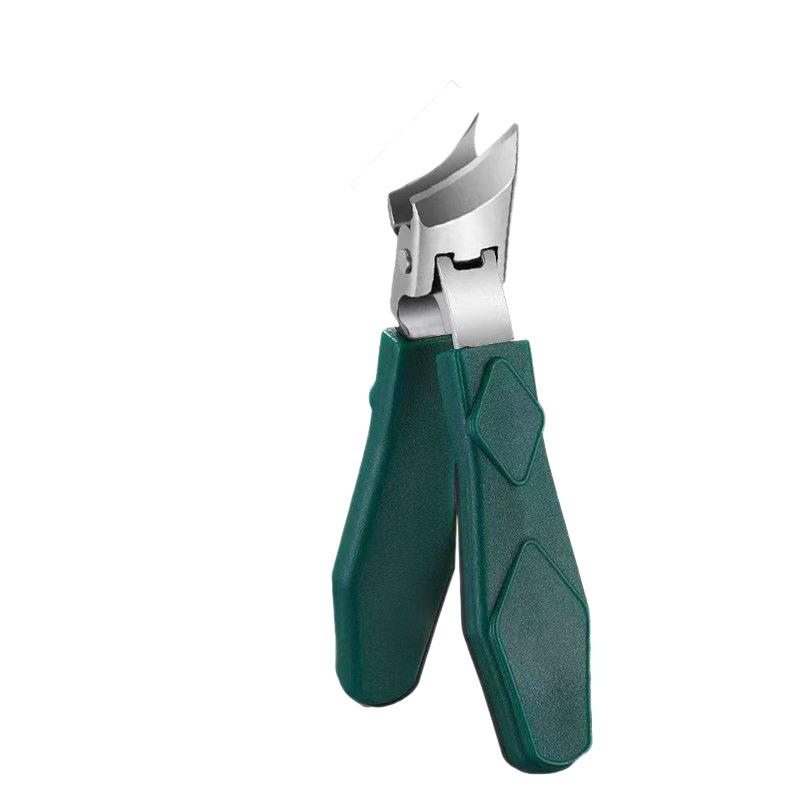 Wide-opening Nail Clipper with Ultra-sharp Stainless Steel Curved Tip - Anti-splash Nail Clipper for Nail Groove
