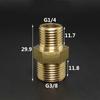 Brass Pipe Hex Nipple Fitting Quick Coupler Adapter 1/8 1/4 3/8 1/2 BSP Male To Male Thread Reducer Water Oil Gas Connector