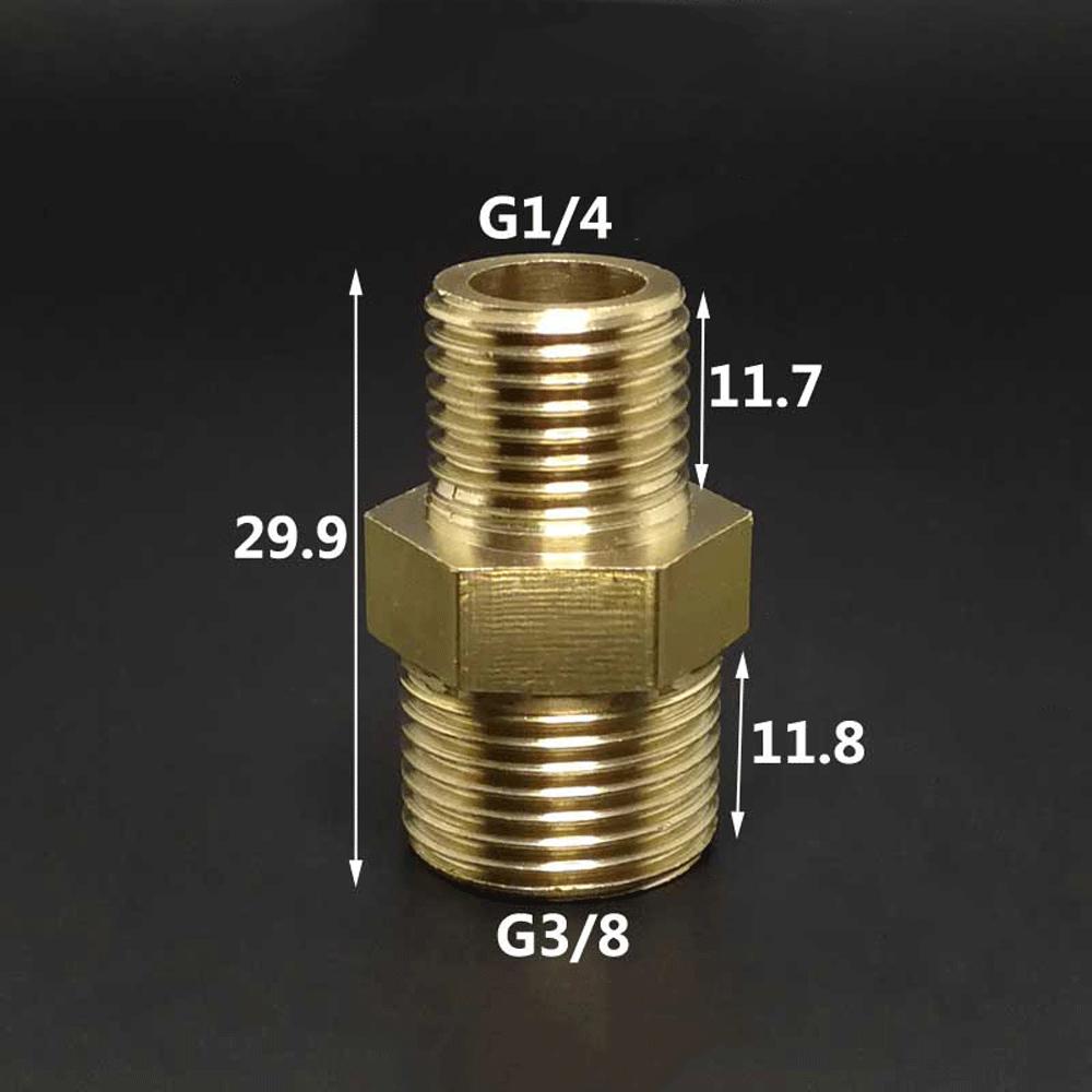 Brass Pipe Hex Nipple Fitting Quick Coupler Adapter 1/8 1/4 3/8 1/2 BSP Male To Male Thread Reducer Water Oil Gas Connector