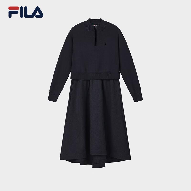 Fila Women's Faux Two-Piece Spliced Dress