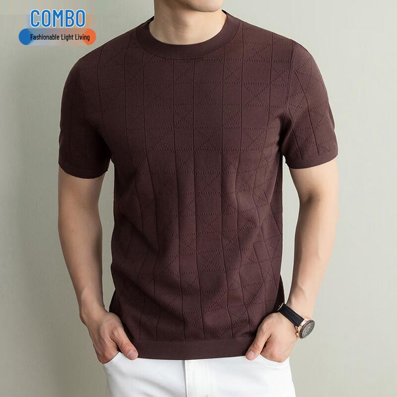 Kangbo Men s Silk Blend Short Sleeve T-Shirt 180/2XL