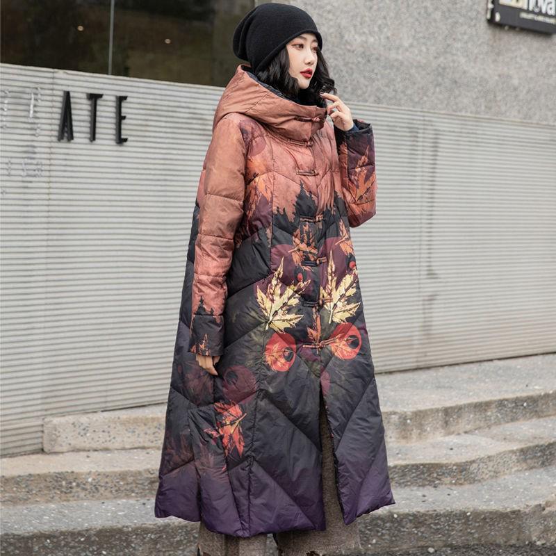 Women`s Retro Ethnic Style Down Jacket