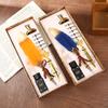 Retro Feather Pen Gift Box Set Feather Pen Student Birthday Gift Dipping Pen