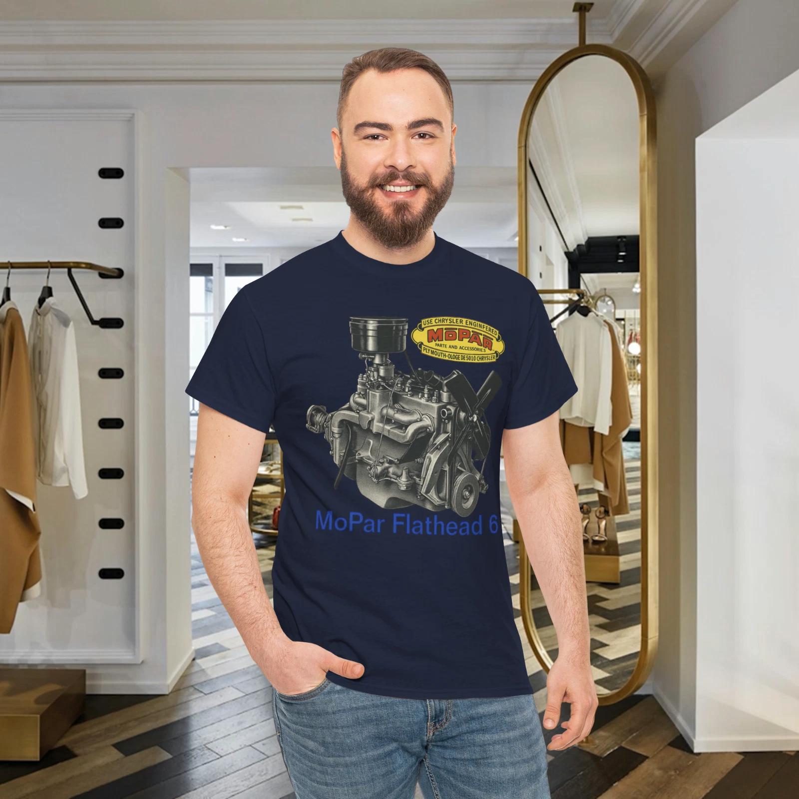 Mopar Flathead 6 Classic Engine Graphic T-Shirt 3XL
