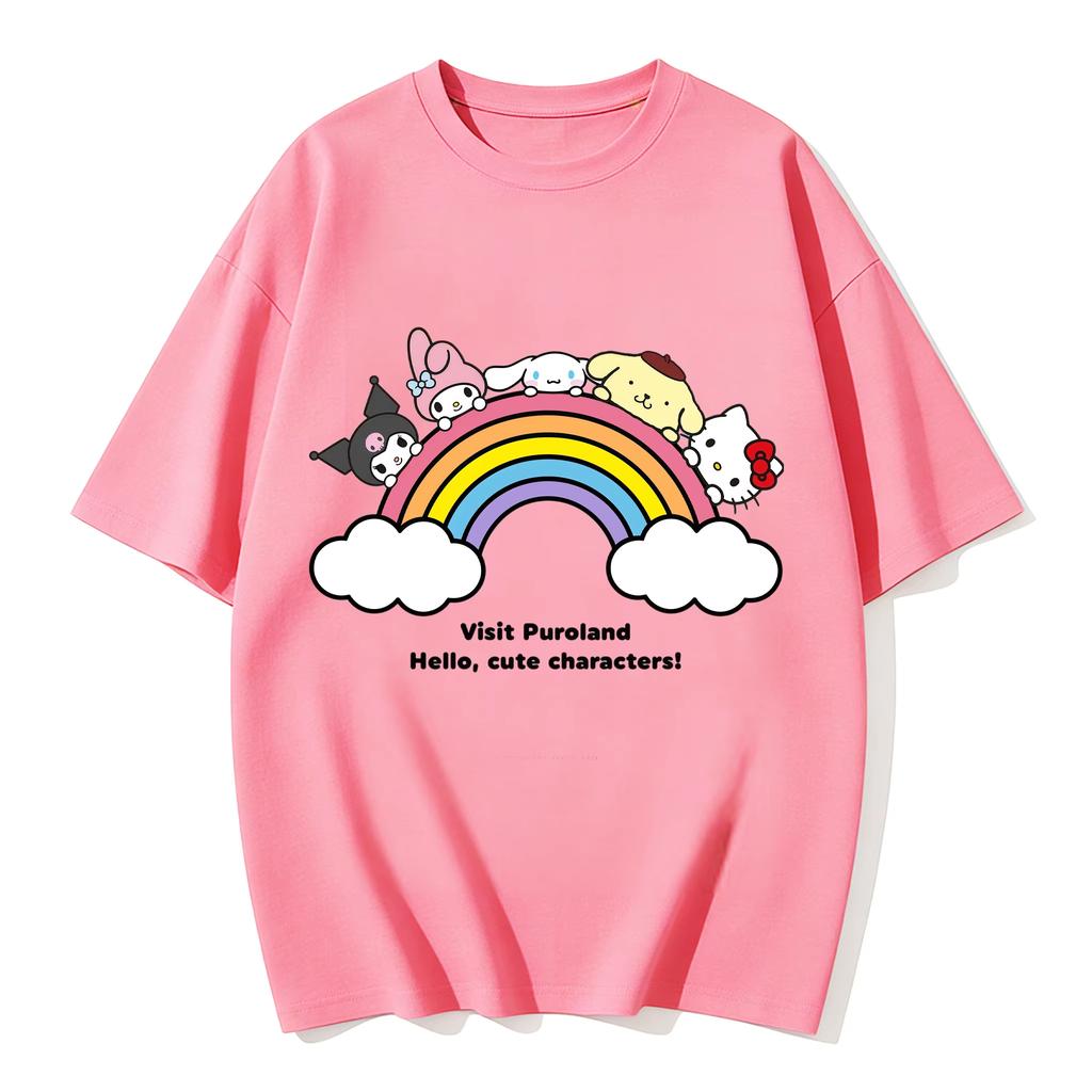 2026 HelloKitty Tee soft cotton short sleeve crew neck cute print lightweight summer top for Women daily casual wear
