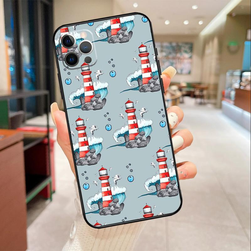 Nautical Seagull Pattern Phone Case For iPhone 17 Air 16 14 13 11 15 Pro Max mini 15 16 Plus 16e Protective Cover