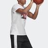 Adidas T Shirts Men's White Crew Neck Moderate Straight Fit GD6598