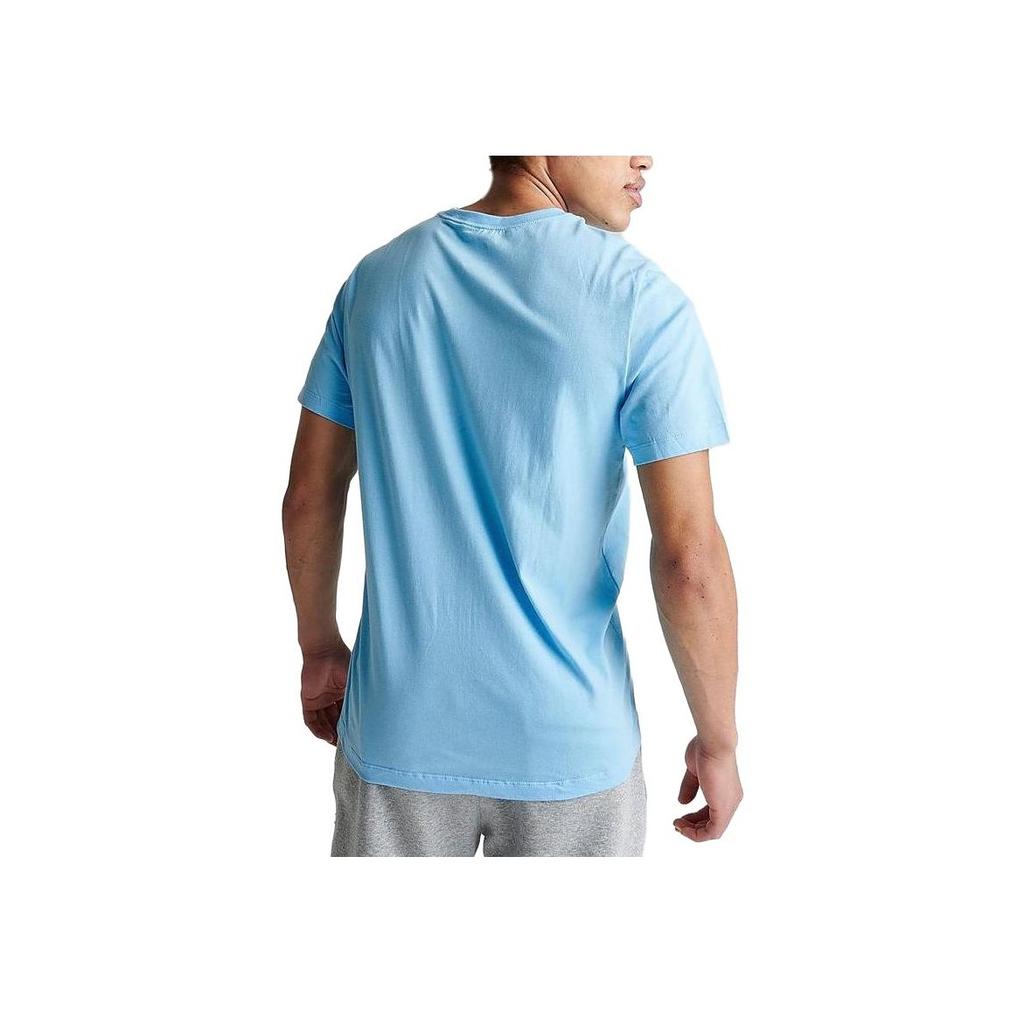 Nike Solid Color Crew Neck Short-Sleeve T-Shirt Unisex Tops Sky-Blue AR4997-499
