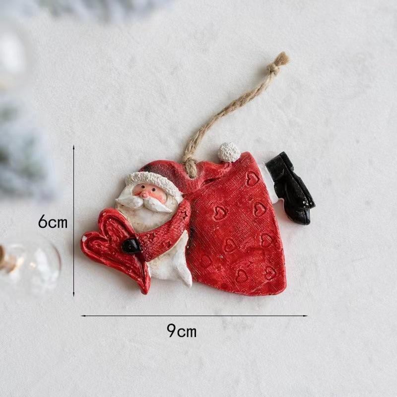 Creative Christmas Cookie Cake Old Man Ice Cream Cone Chef Old Man Donut Gingerbread Man Pendant for Christmas Tree Decoration
