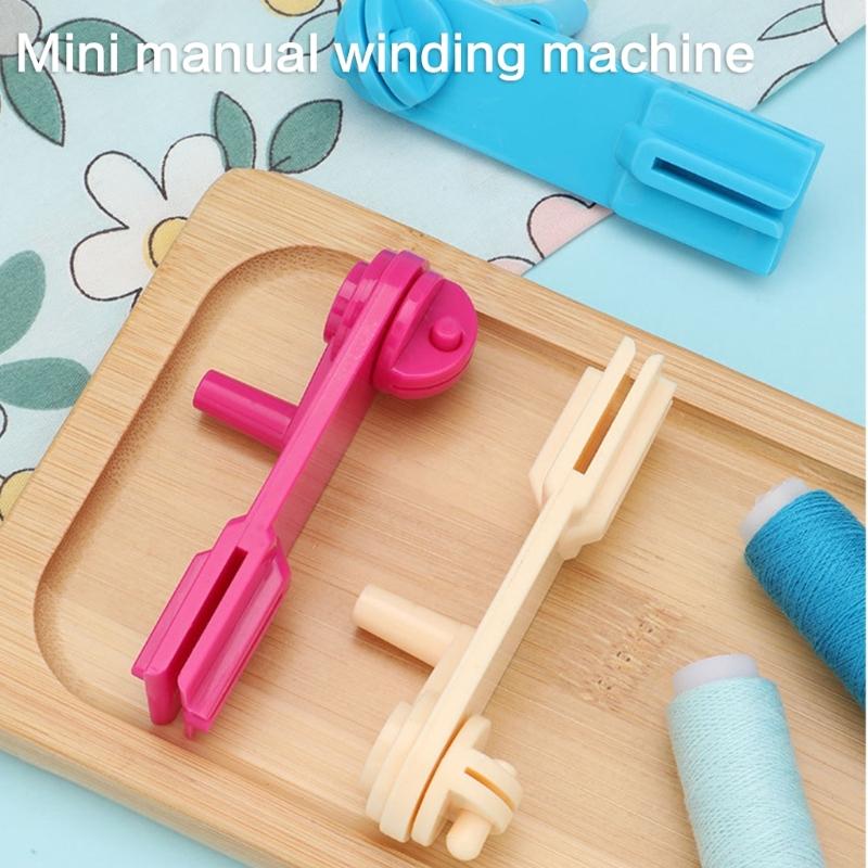 Hand Cranked Thread Winder Portable Embroidery Thread Organizers ABS Thread Spool Winder For Embroidery Sewing