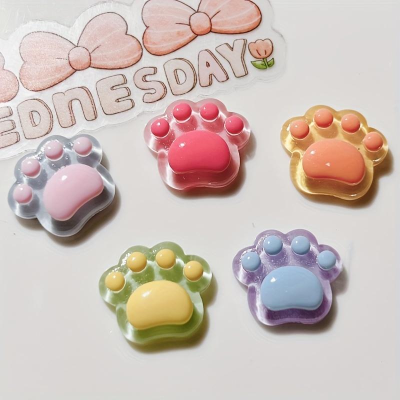 20 pieces per pack of cute cartoon resin accessories, cartoon claw accessories, hair clips, hair accessories, earrings, material