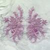 2Pcs DIY Flowers Mesh Embroidery Patch Sewing Repair Colored Floral Embroidery Sewing Patch Lace Fabrics Applique