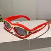 Y2K Vintage Luxury Brand Designer Double Color Cat Eye Sunglasses Women For Men Sun Glasses Punk Popular Small Frame Shade UV400