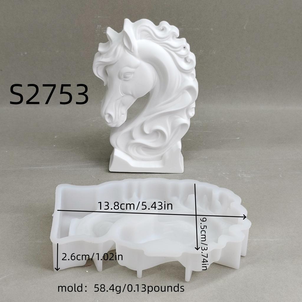 Candle Mold Food-Grade Horse Head Mold Soap Mold 3d For Home Decor Gifts Horse Lovers