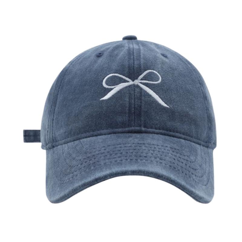 Modern Baseball Hat Hat for Girls Women Embroidered Bow Casual Hat for Sports Gym Mountain Camping Hat Outdoor Activity