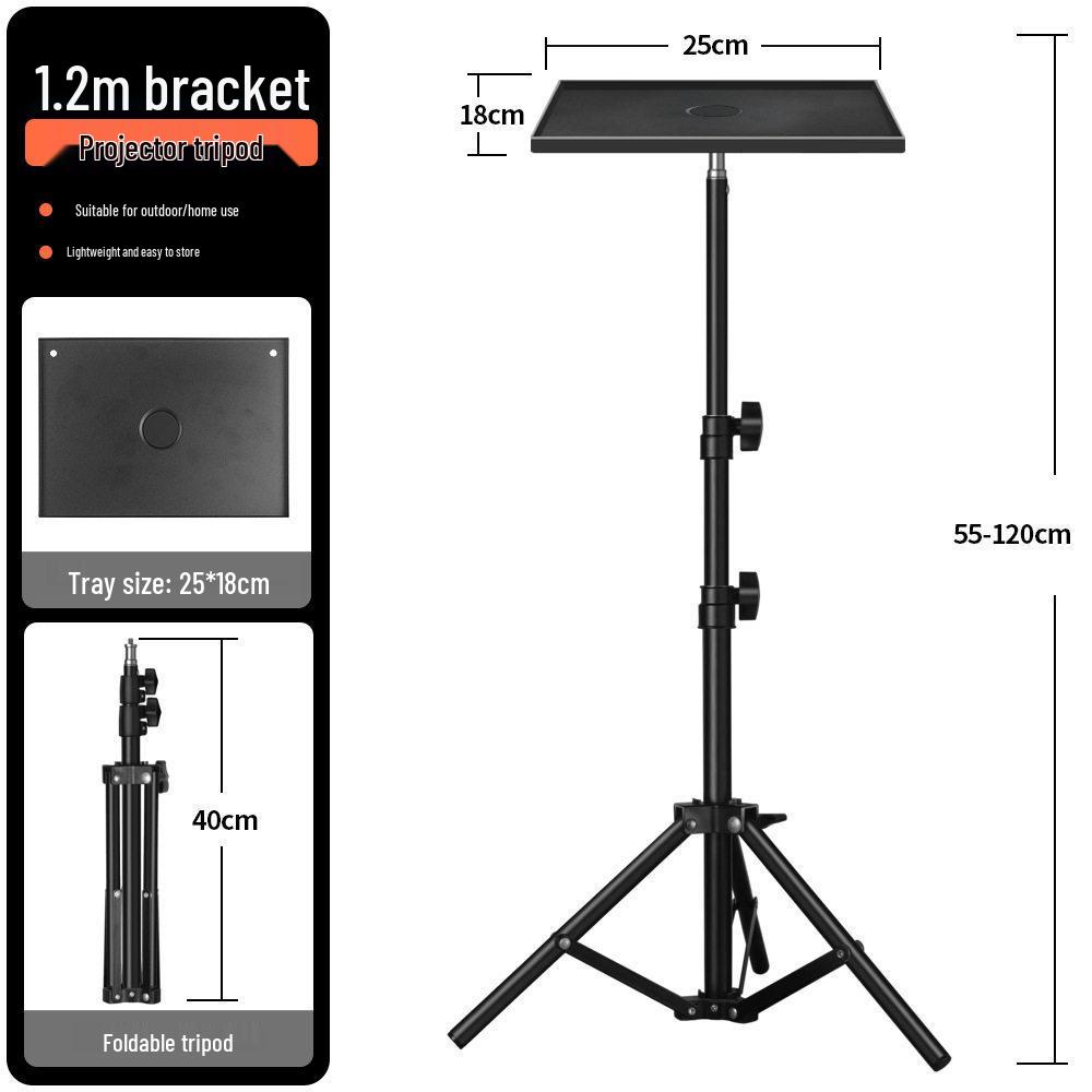 360° Rotating Projector Stand - Hole-Free Wall/Floor Mount for Living Room