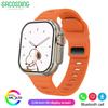 SACOSDING 2.04 Inches 368*448 Pixels AMOLED Screen Large Screen BT Call Voice Assistant Fitness Tracker Smart Watch for Men Women