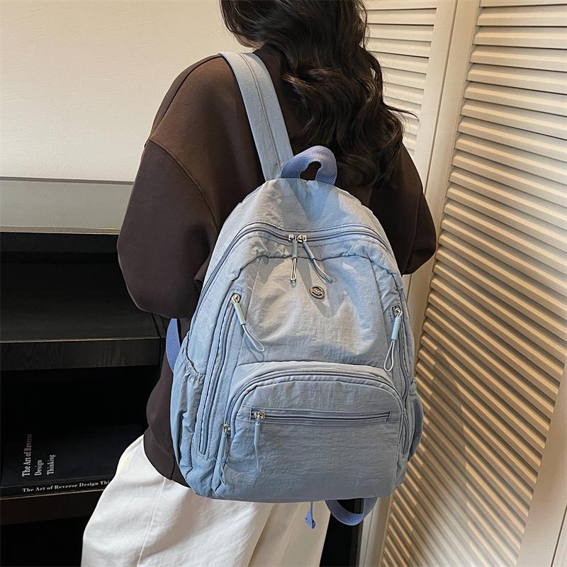 Mochila Ligera de Moda Bolso Diario de Moda Casual Mochila Escolar de Gran Capacidad para Estudiantes Diseño Minimalista para Viajes al Trabajo con Bolsillos Funcionales