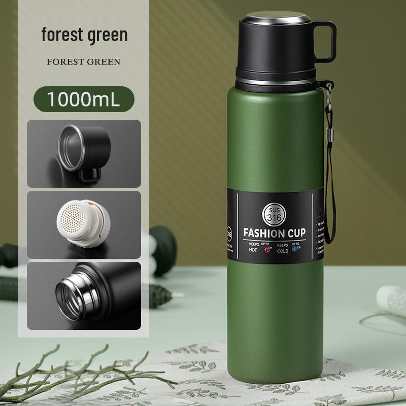 Portable Large-Capacity Double-Wall Insulated Stainless Steel Water Cup
