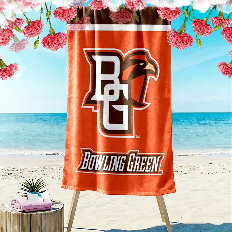 Bowling Green Falcons Print Beach Towel, Large Soft Quick Dry Towel for Beach Camping Swimming
