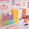Cute Plastics Square Storage Box Ins Desktop Desk Organizer Jewelry Building Block Drawers Storage Box