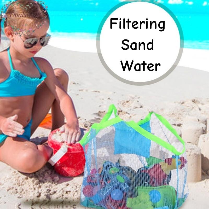 Outdoor Große Kapazität Faltbare Tragbare Strand-Netztasche Kinder Strandspielzeug Kleidung Reise Verschiedenes Aufbewahrungstasche Organizer