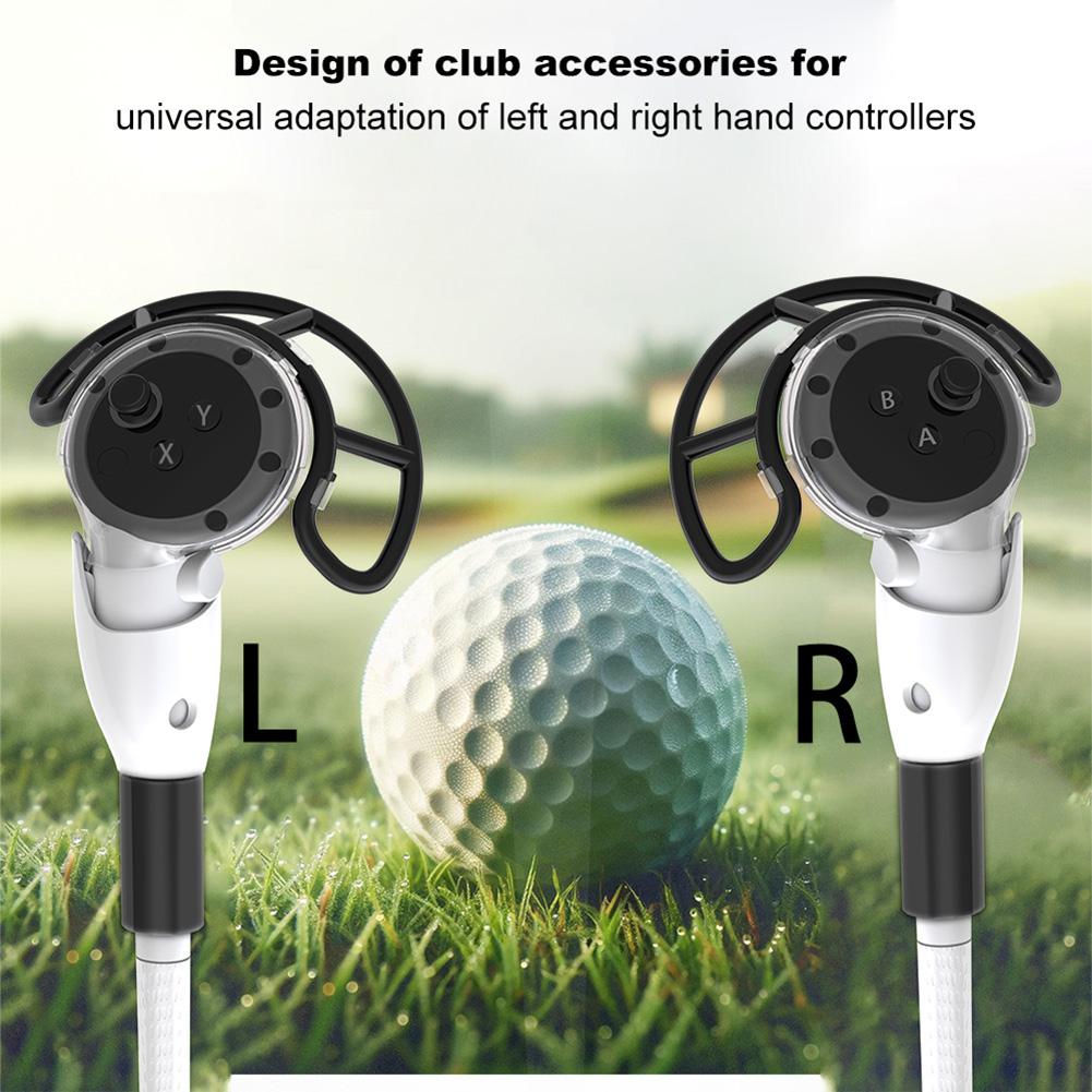Realistic Grip Handle Attachment Non-Slip VR Golf Handle Grip for Golf + Anti-collision for Meta/Oculus Quest 3 for Meta Quest 3