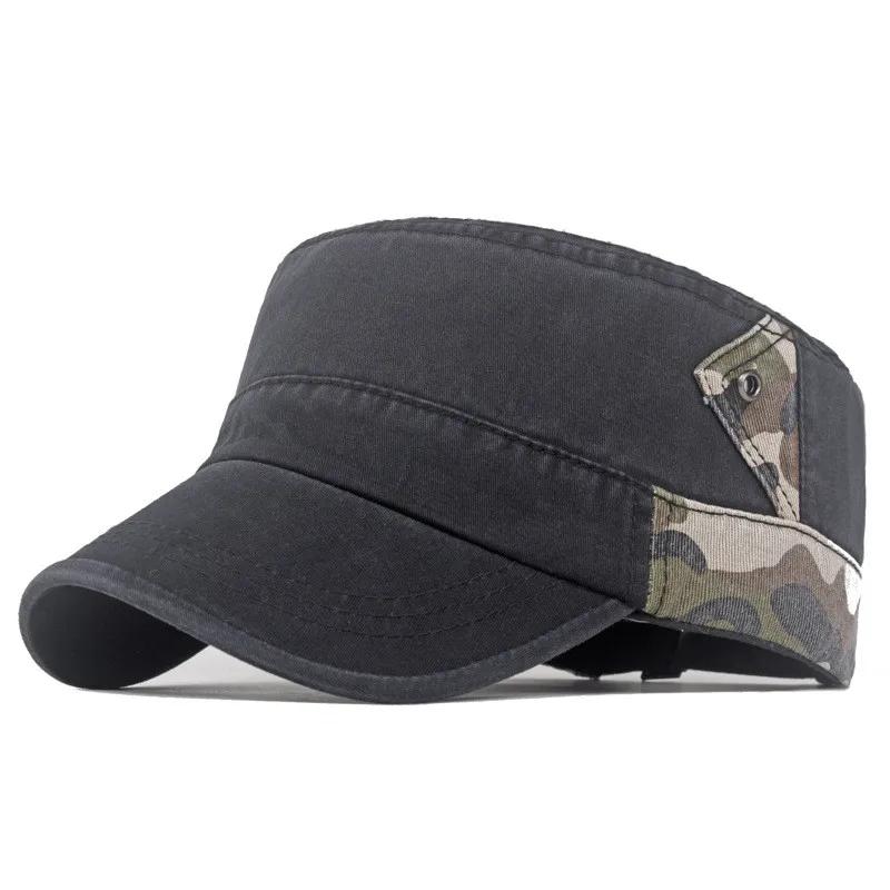 

Spring and Summer Cotton Print Casquette Baseball Cap Adjustable Military Cap Snapback Hats for Men and Women 36 56-61cm adjustable чорний