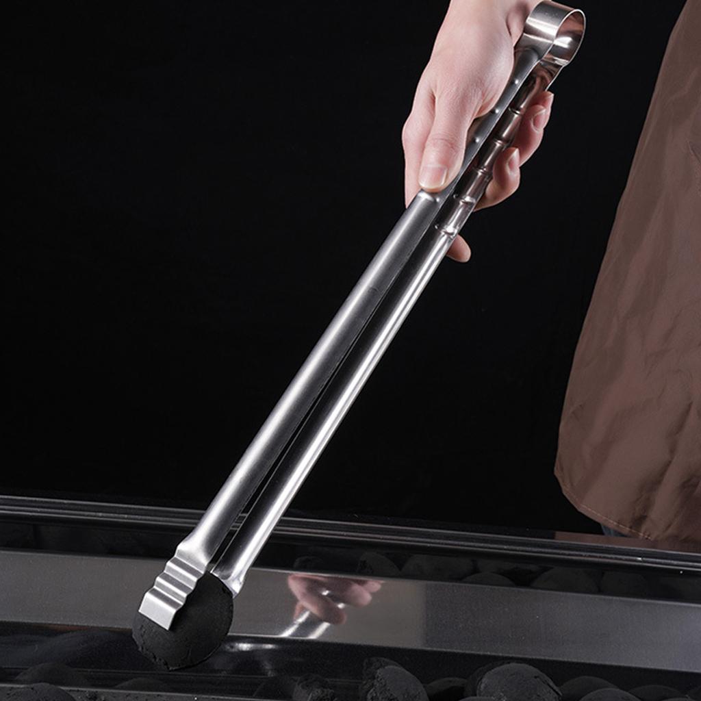 Heavy-Duty Stainless Steel BBQ Grilling Tongs 16 Inch Long. Heat Resistant. Non-Slip Grip. Dishwasher Safe