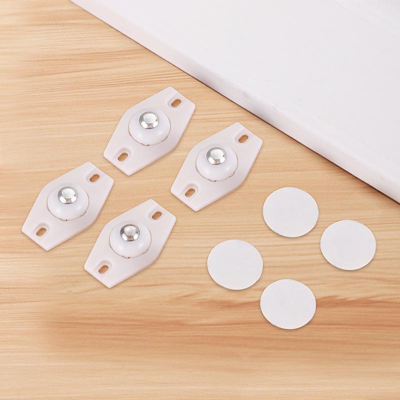 Adhesive Roller Wheels for Trash Can, No-Drill, 4-Pack Universal Base Accessory