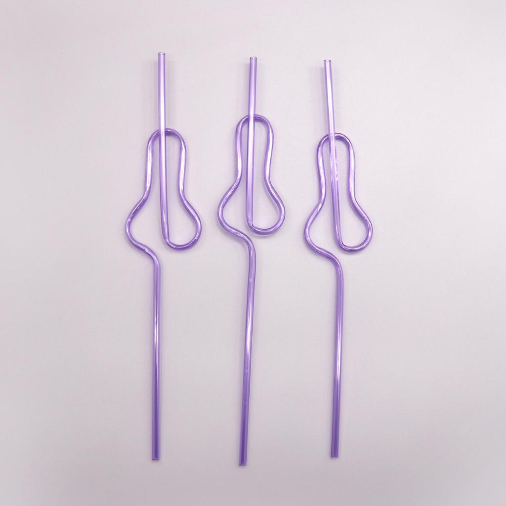 Eco-friendly PETG Crystal Shaped Straws - Creative, Cute, Disposable Party Tubes