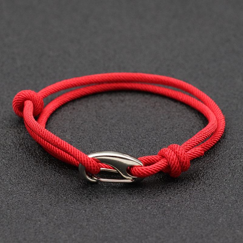 Nový nastavitelný 3mm náramek na tenké šňůře Homme Dvouvrstvý ručně vyrobený náramek z tkaného provazu Pulseras Hombre Legend Braslet Men Joias