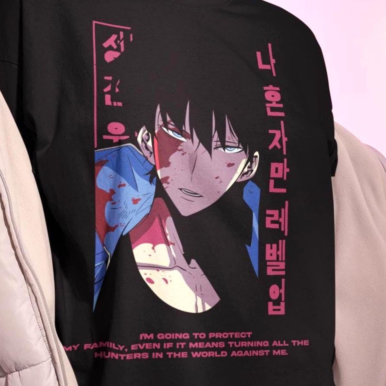 Sung Jin-Woo Shirt -Manga Tshirt,Jin Woo Anime T-shirt,Otaku Apparel S