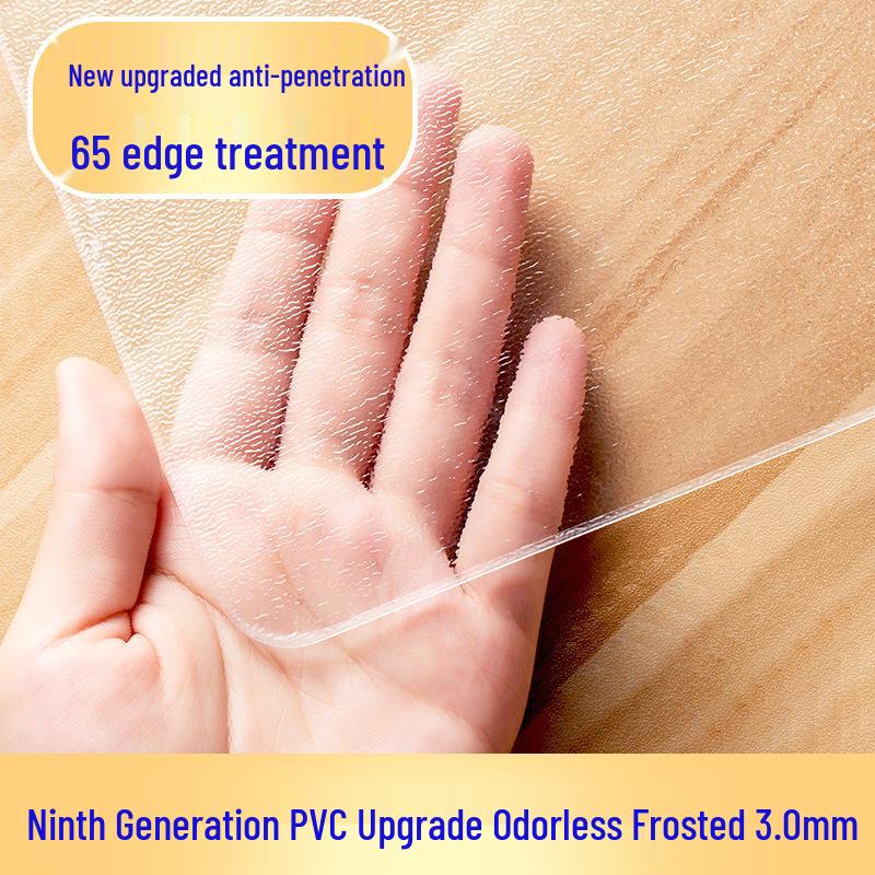 Transparent PVC Table Mat: Oil-Proof, Waterproof, and Dirt-Resistant Dining Table Protector